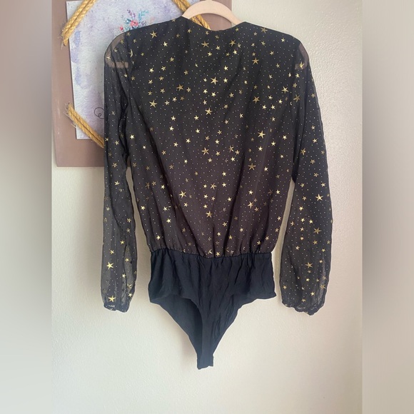 Metallic Star Print Bodysuit - Picture 2 of 3
